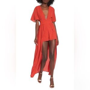 Socialite Deep V Romer Dress Size M